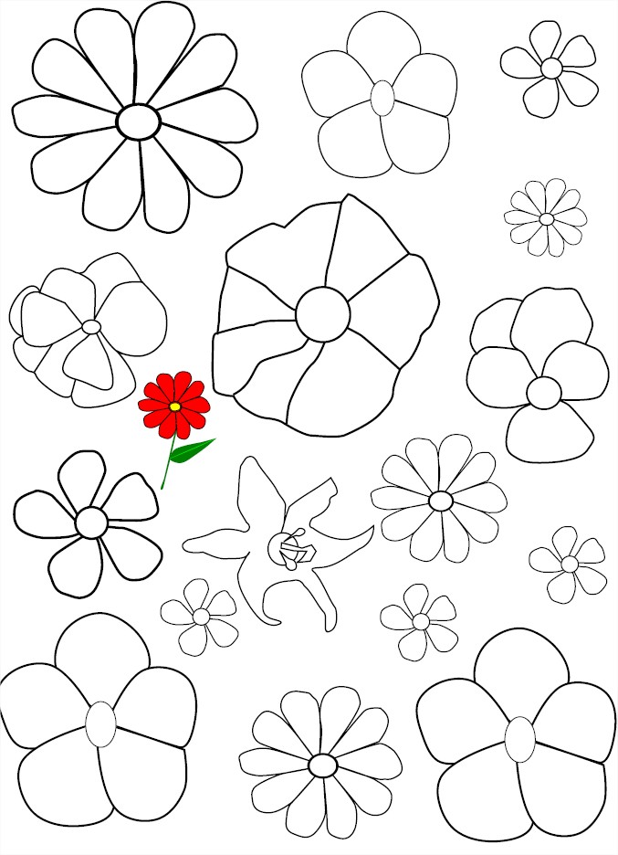 Coloriage de fleurs