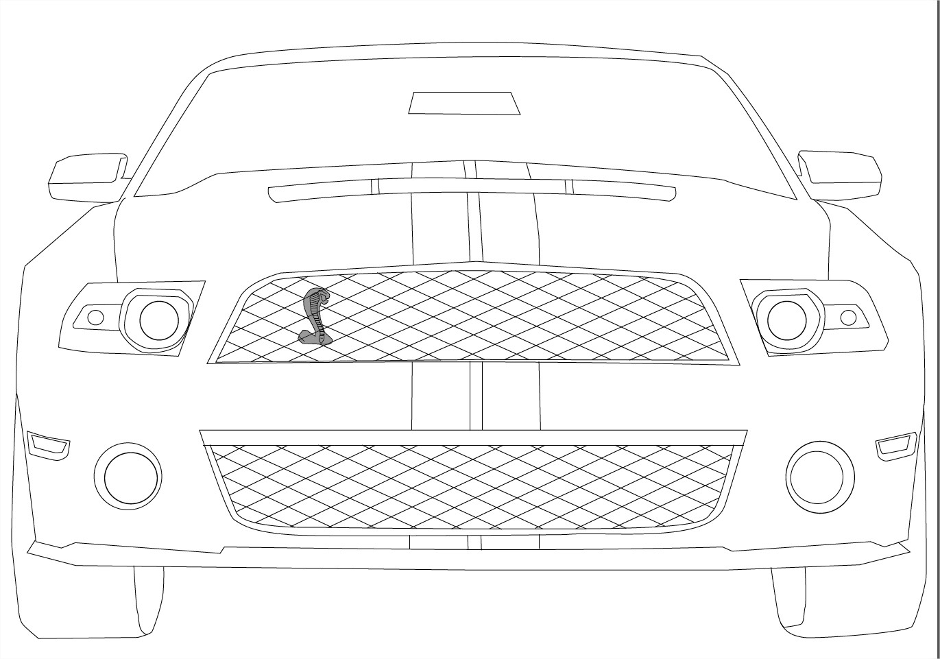 Coloriage Mustang Cobra