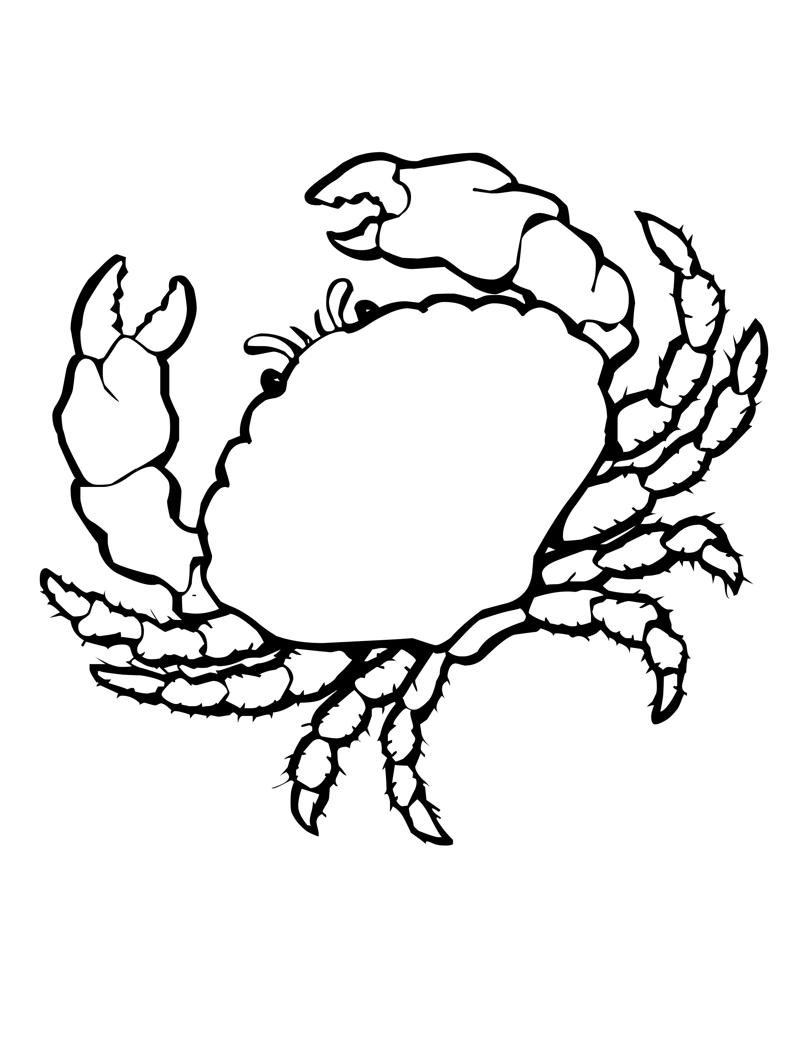 Coloriage crabe