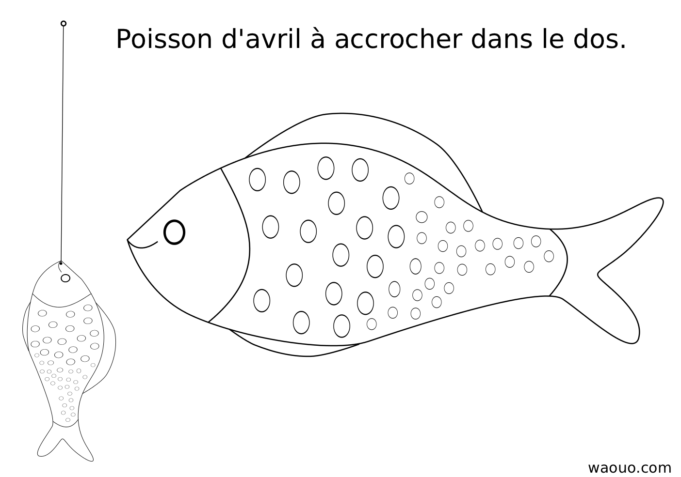 Coloriage Poisson d'avril