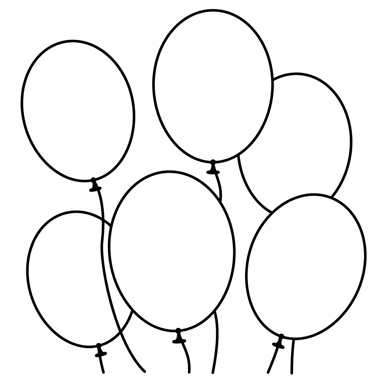 Coloriage ballons d'anniversaire