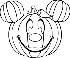 Coloriage citrouille Mickey