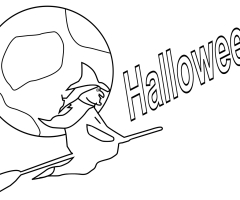 Coloriage sorciere Halloween