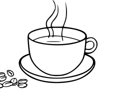 Coloriage tasse de cafe